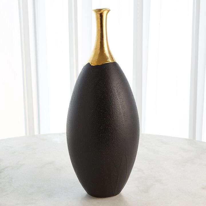 Dipped Golden Crackle Vase