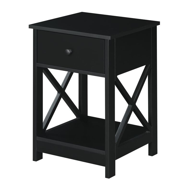 Convenience Concepts Oxford 1 Drawer End Table Black
