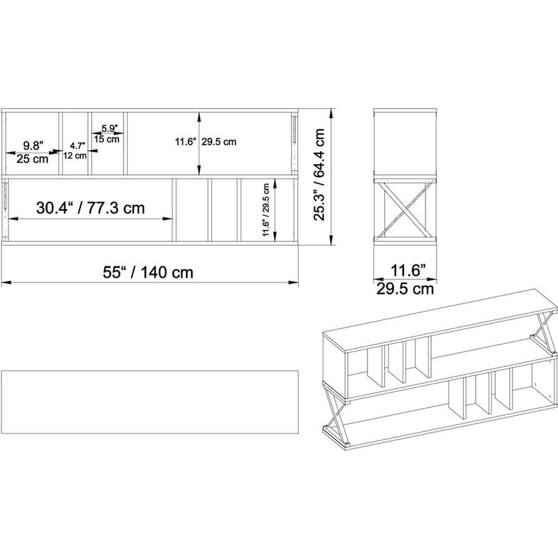 Decorotika Termas Tv Stand - White & Gold