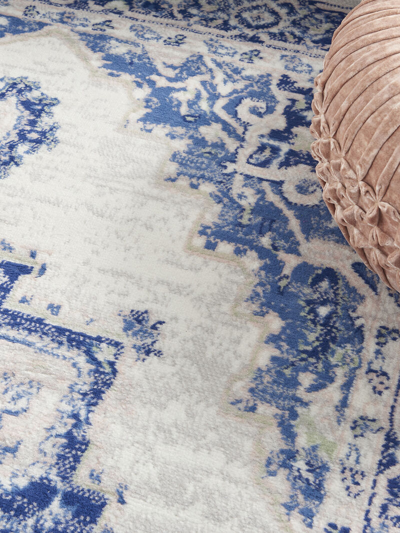 Whimsicle WHS03 Ivory/Blue 6' x 9' Rug