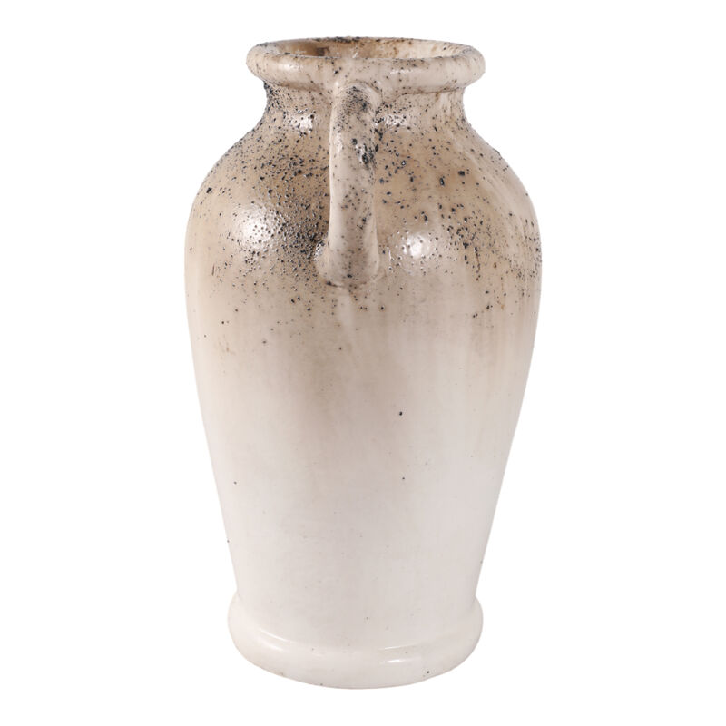 12x7" Textured Terracotta 2-handle Vase image number 2