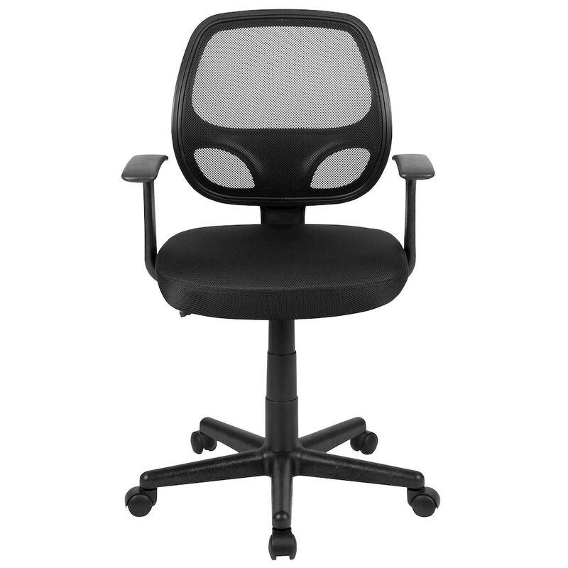 Flash Furniture Fundamentals Mid-Back Black Mesh Swivel Ergonomic Task Office Chair with Arms image number 6