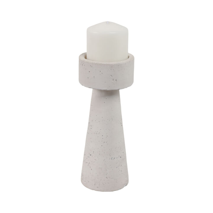 10x4" Taper & Pillar Holder, White