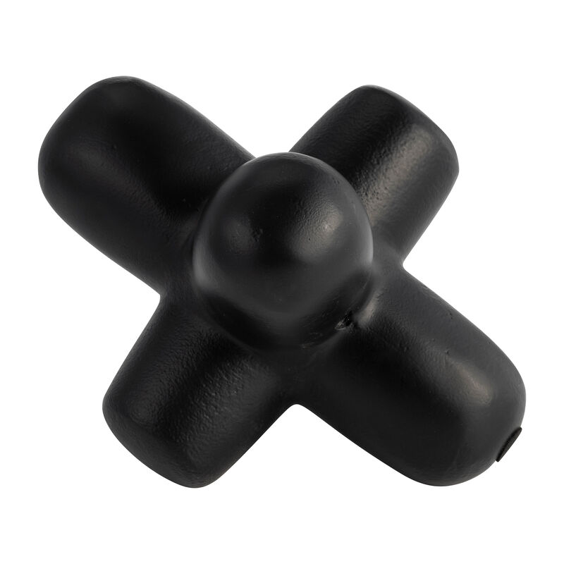 Black Geometric Orb Sculpture