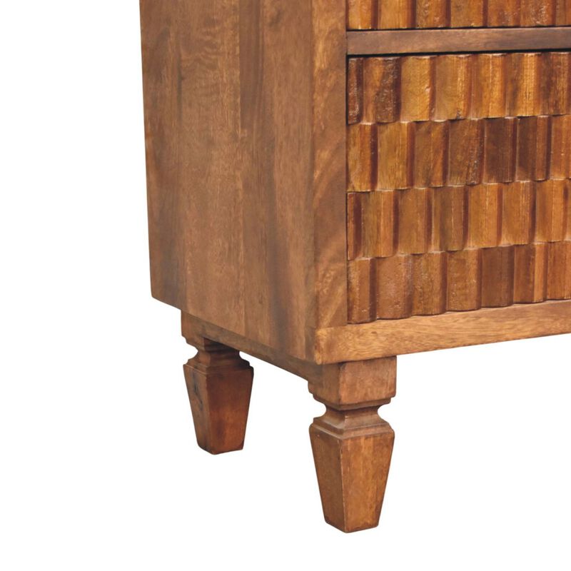 Artisan Furniture Solid Wood Cadiz Carved Chest, Brown image number 6