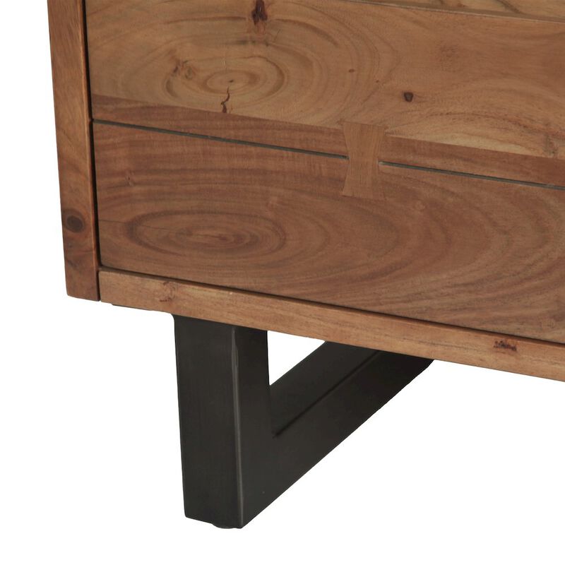 World Interiors Glenwood 34" Tall Chest in Smoked Acacia image number 5