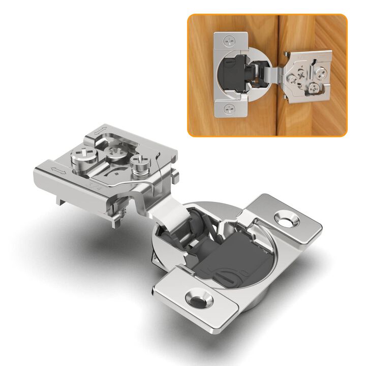 Chibery 30 Pack 3/4 Overlay 4D Soft Close Concealed Hinges for Face Frame Door, Adjustable Closing Speed, Smooth Slow Self Clo