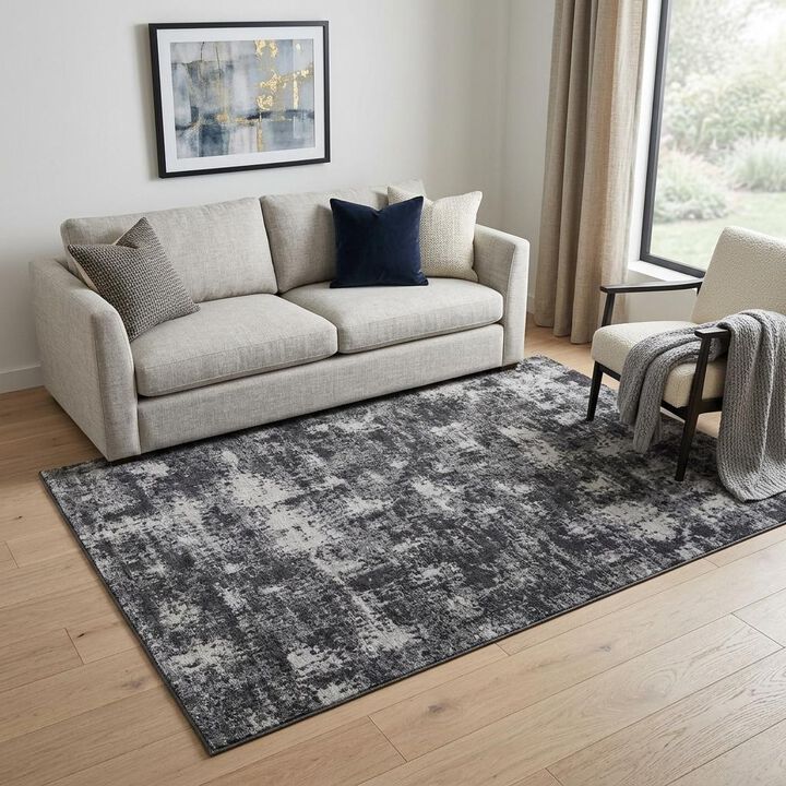 HomeRoots Oriental Distressed Non Skid Area Rug