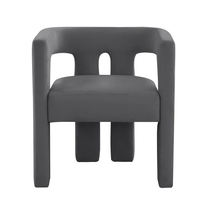 Casafoyer Sloane Dark Grey Velvet Chair