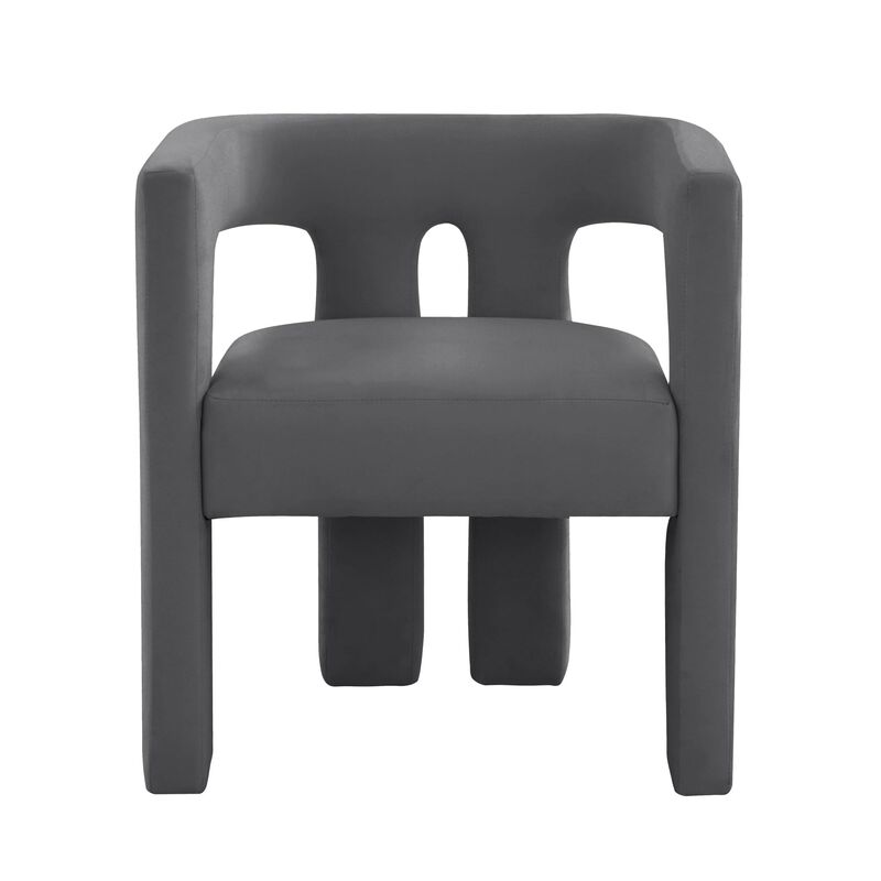 Casafoyer Sloane Dark Grey Velvet Chair image number 0
