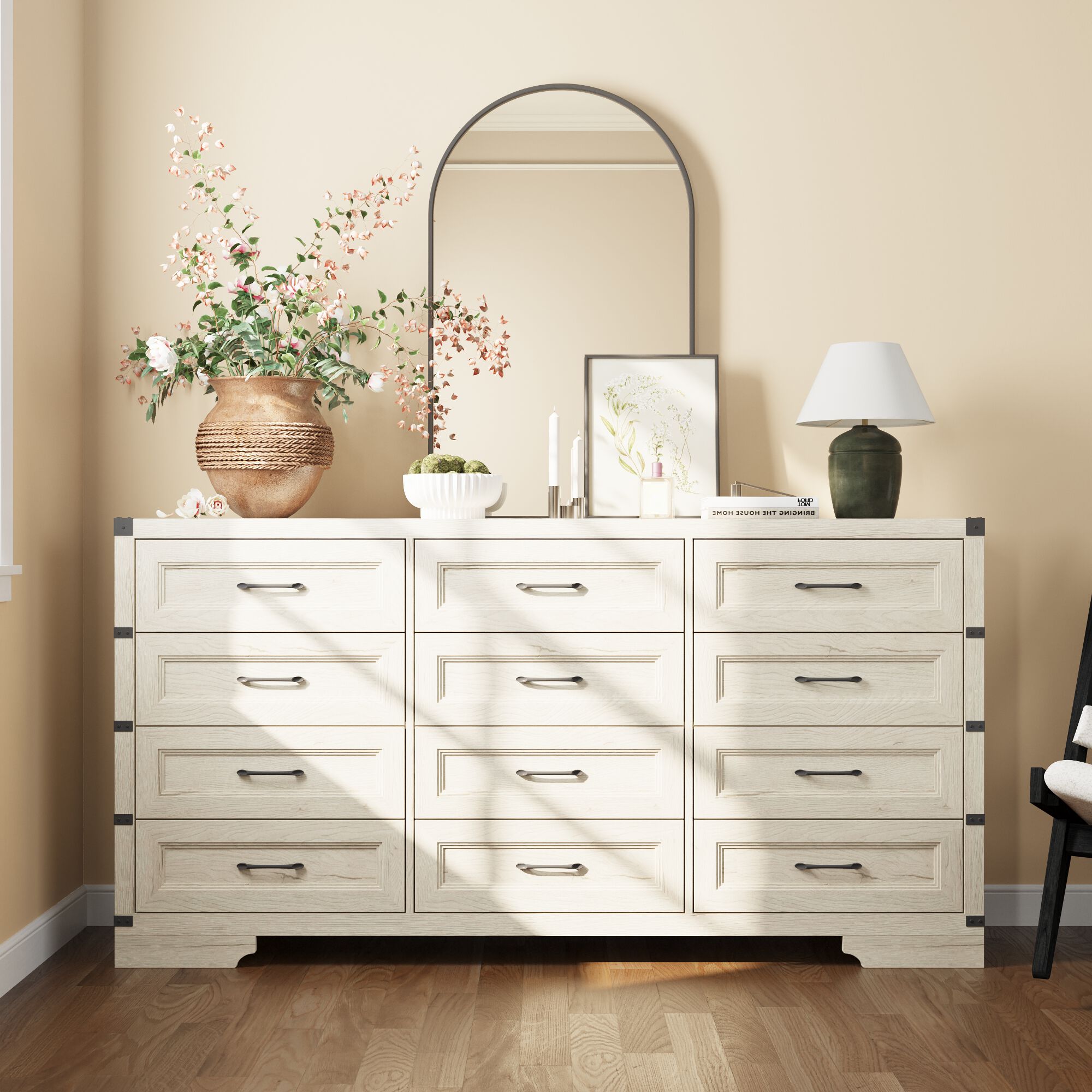 FUFU&GAGA 12-Drawer Dresser, Wood Storage Cabinet, Large dresser