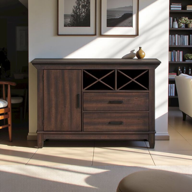 Starlight Canyon Home Brown Small Buffet Cabinet – Versatile Entryway or Short Floor Cabinet