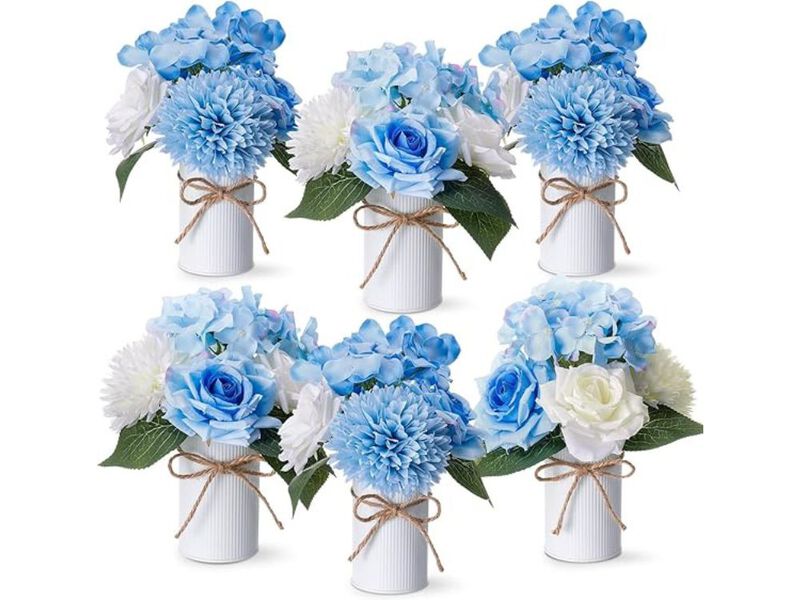 Blue Artificial Outdoor Plants Wedding Centerpiece Decor image number 0