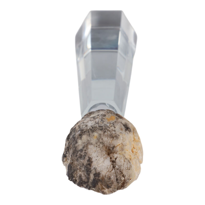 8x2" Agate On Crystal Base, White/clear image number 5