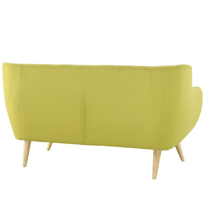 Modway Remark Mid-Century Modern Loveseat With Upholstered Fabric In Wheatgrass image number 3