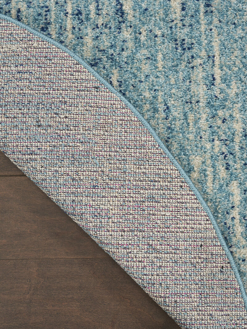 Passion PSN09 Navy/Light Blue 8' x Round Rug image number 1