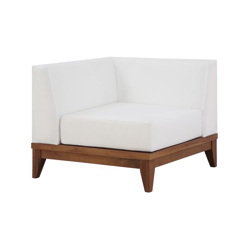 Meridian Furniture Rio Off White Water Resistant Fabric Outdoor Patio Modular Corner Chair