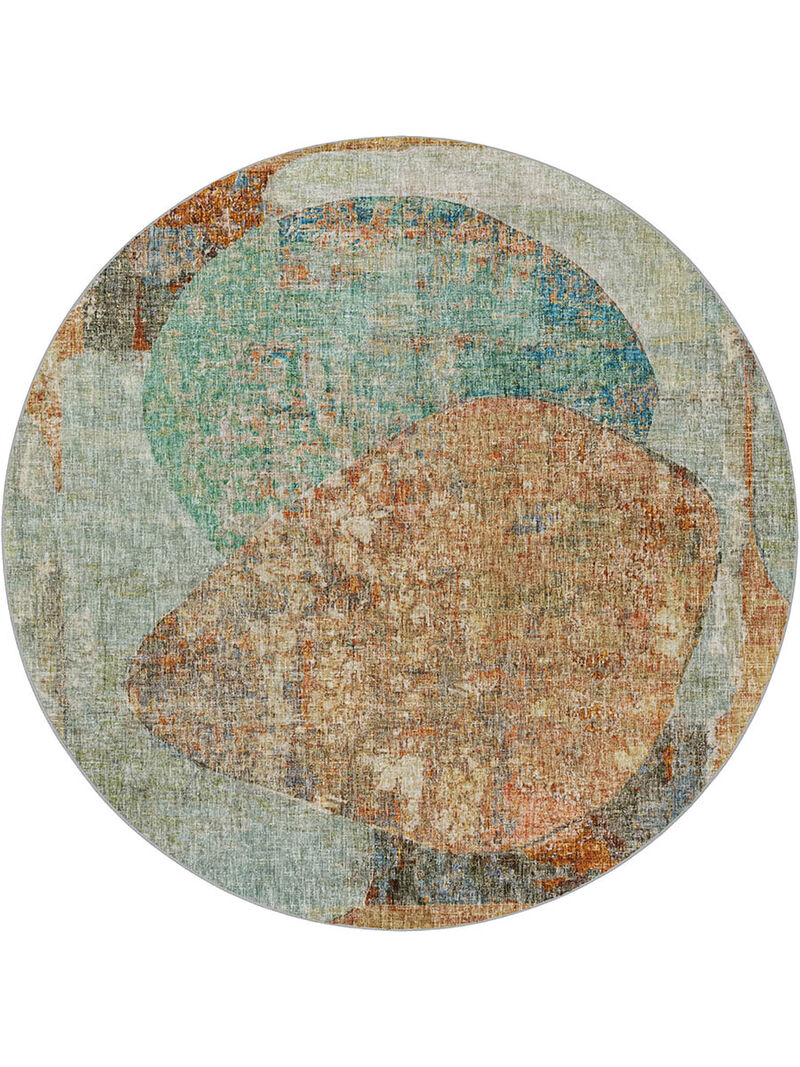 Boca BO11 Teal 8' Round Rug