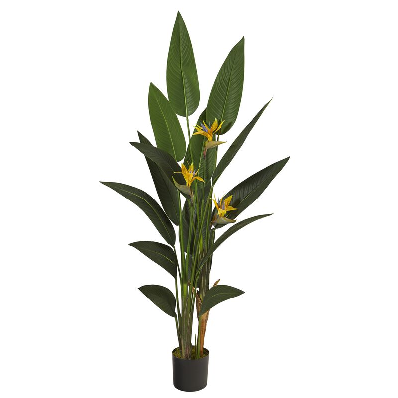 Hivvago 6" Bird of Paradise Artificial Plant