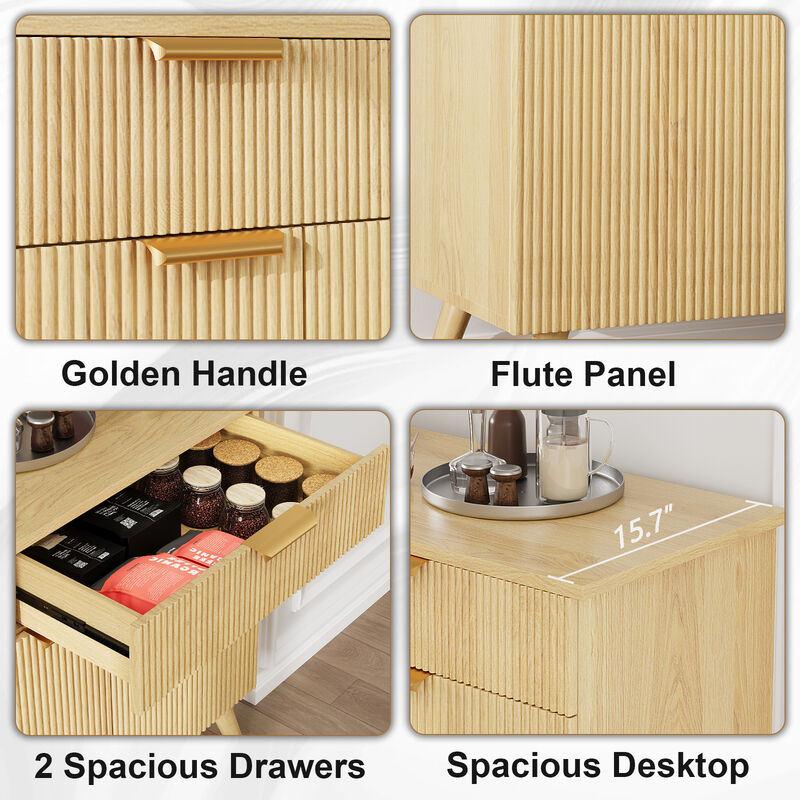 Seslin Modern Fluted Sideboard image number 4