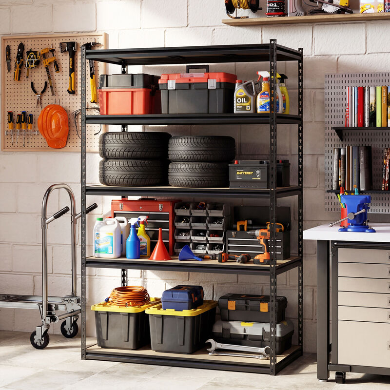 Set of 4 5-Tier Heavy-Duty Garage Shelving Units with 2200 LBS Capacity image number 3