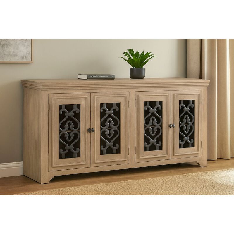 Alex Hamilton Hearst Sideboard 4-Door in Distressed Natural