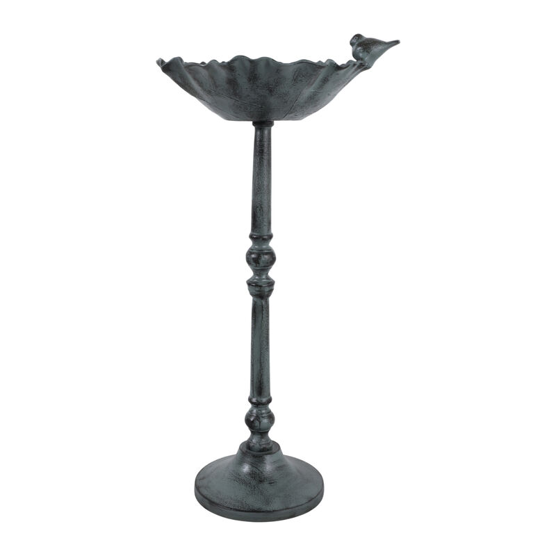 27x13 Bird On Flower Bird Bath image number 0