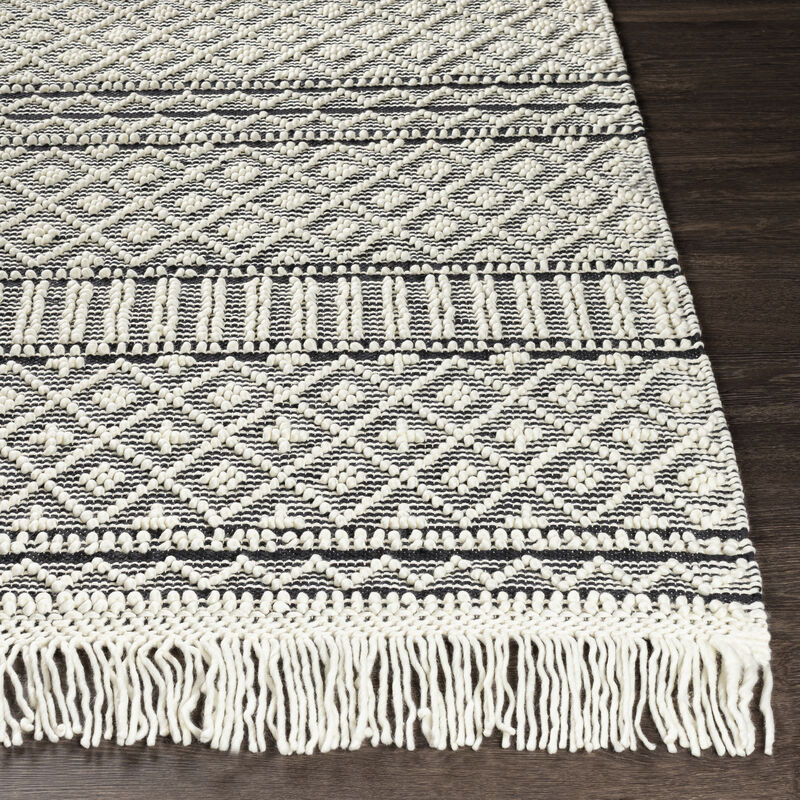 Farmhouse Tassels FTS-2300 2'6' x 8' Black Rug image number 3