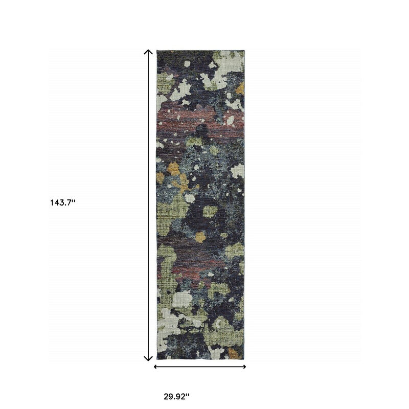 HomeRoots Abstract Runner Rug image number 2