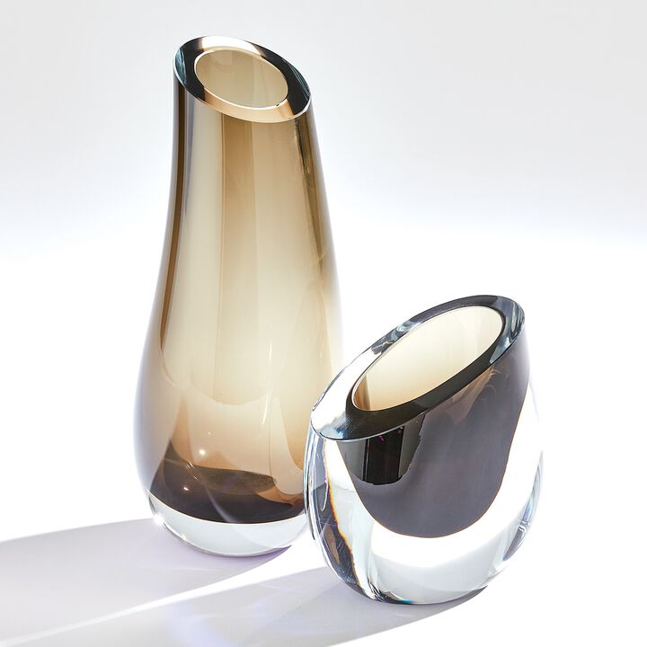 Slant Vase-Grey Small