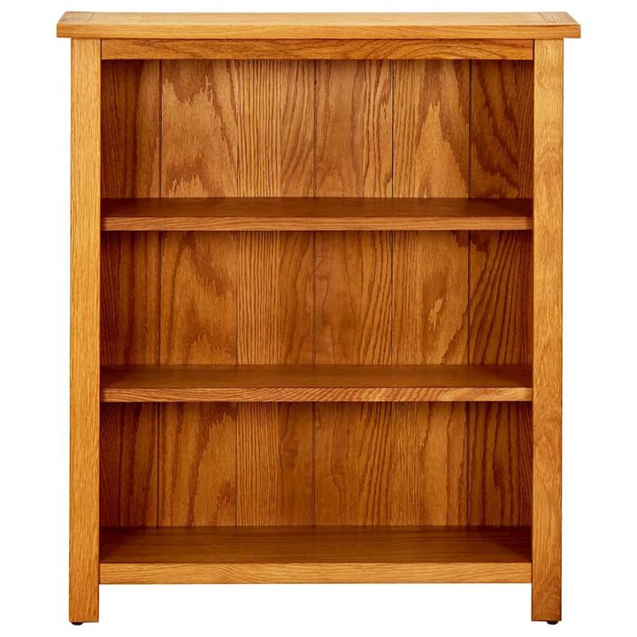 Bookcase Brown Solid Oak Wood 27.6 x 8.9 x 32.3 in Bookcase