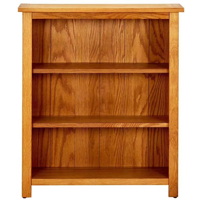 Bookcase Brown Solid Oak Wood 27.6 x 8.9 x 32.3 in Bookcase