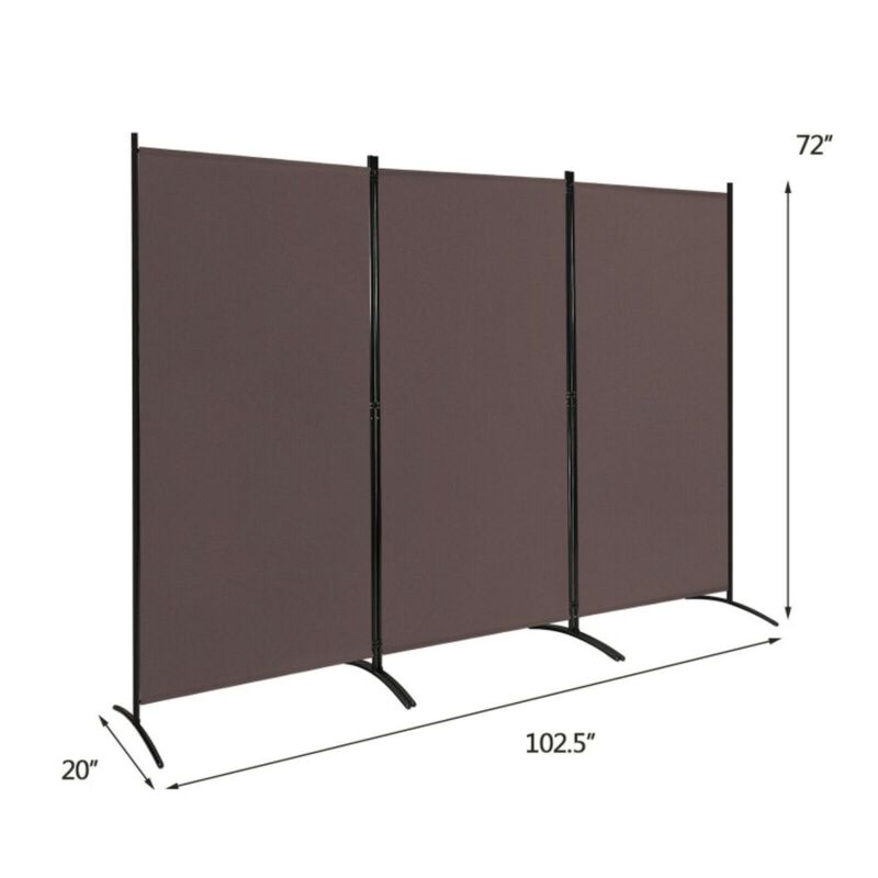 Hivvago 3-Panel Room Divider Folding Privacy Partition Screen for Office Room