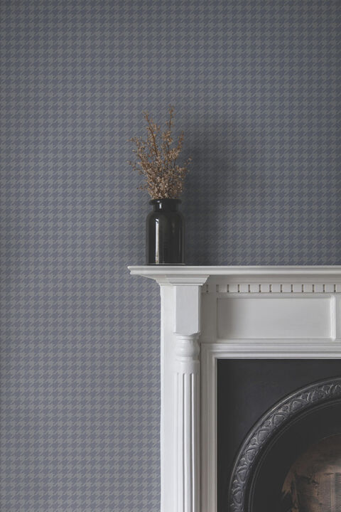 Watson Blue Houndstooth Wallpaper