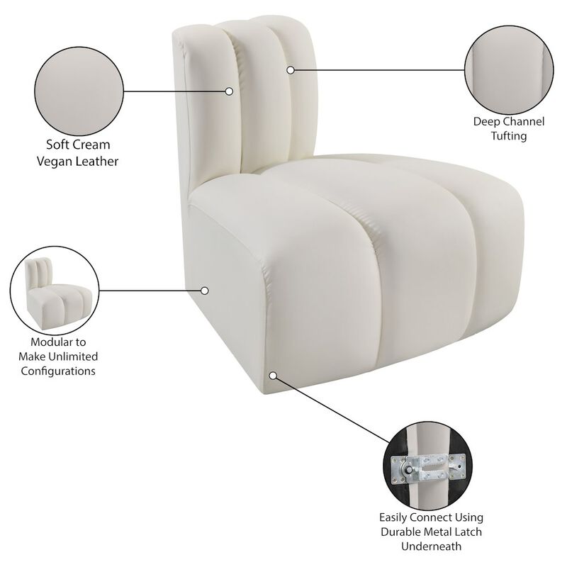 Meridian Furniture Arc Vegan Leather Reverse Corner