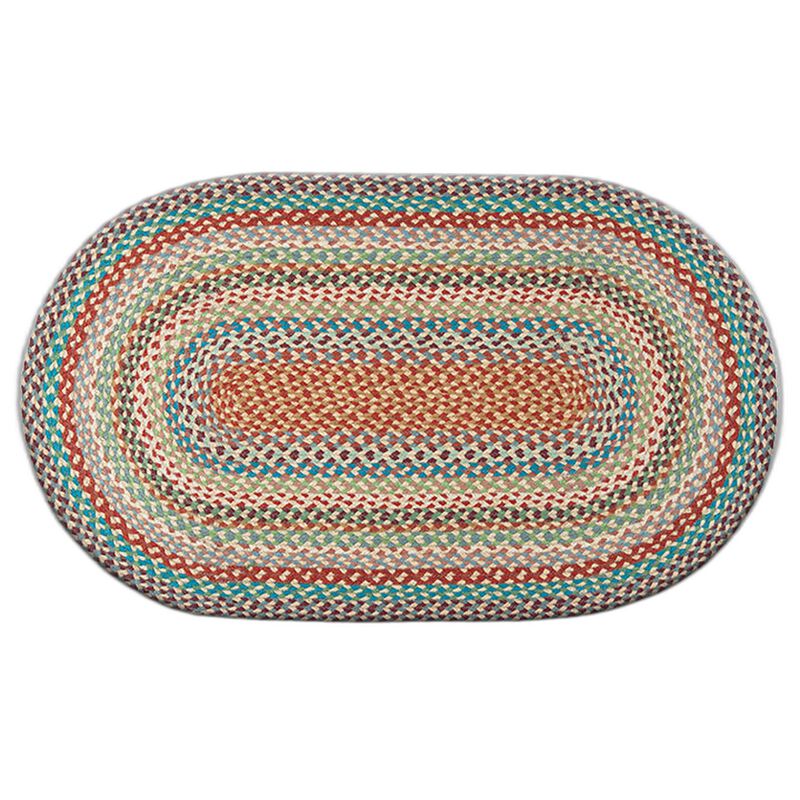 Earth Rugs C-328 Multi 1 Oval Braided Rug 27 X 45 image number 0