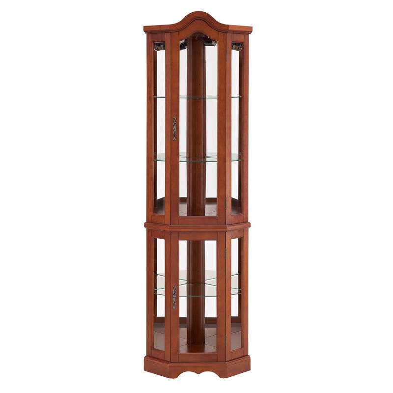 Bozust Corner Curio Cabinet image number 0