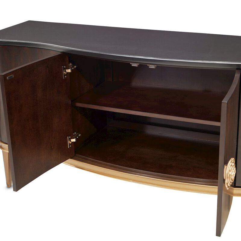 Michael Amini Camellia Field Sideboard - Warm Pecan