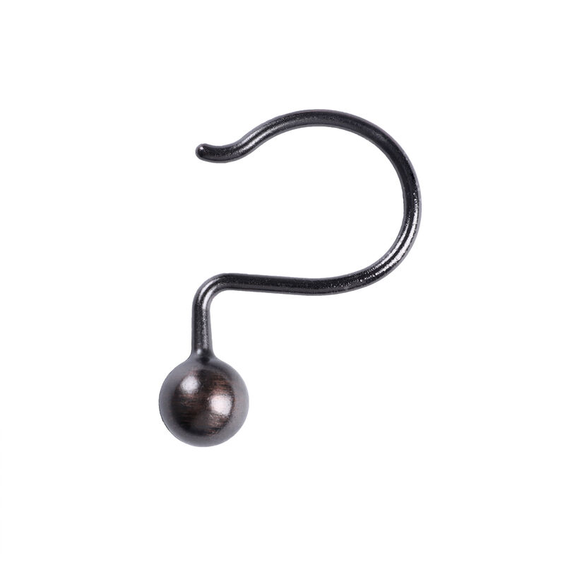 12-Piece Resistant Metal Shower Curtain Hooks image number 0