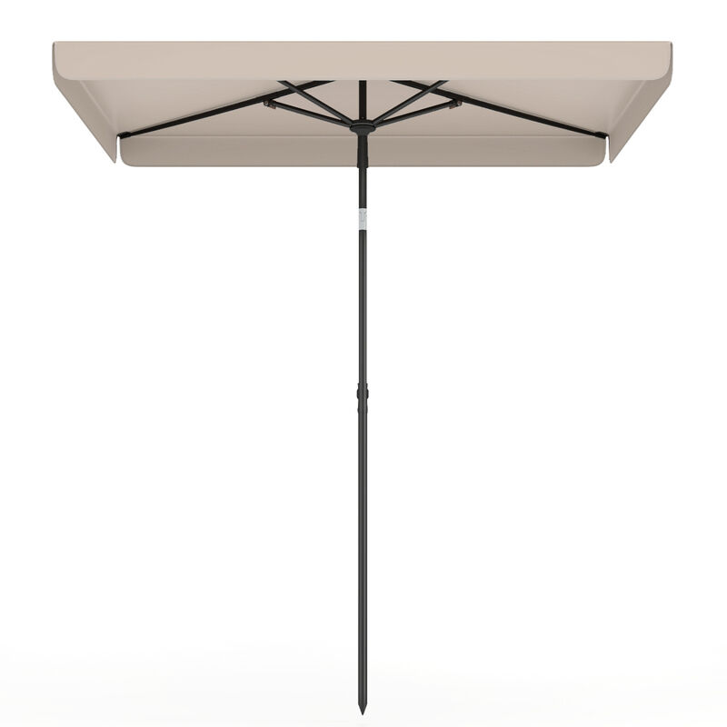 Compact 6.5 x 4.3 Ft Outdoor Balcony Umbrella Rectangular with Adjustable Tilt Button image number 0