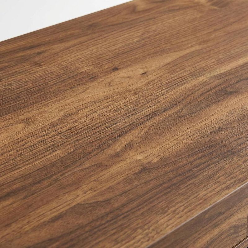 Wood Grain Office Desk with Spacious Surface and Sturdy Construction image number 6