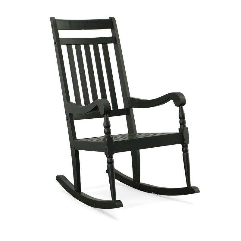 Carolina Living Belmont Outdoor Slat Rocker - Black