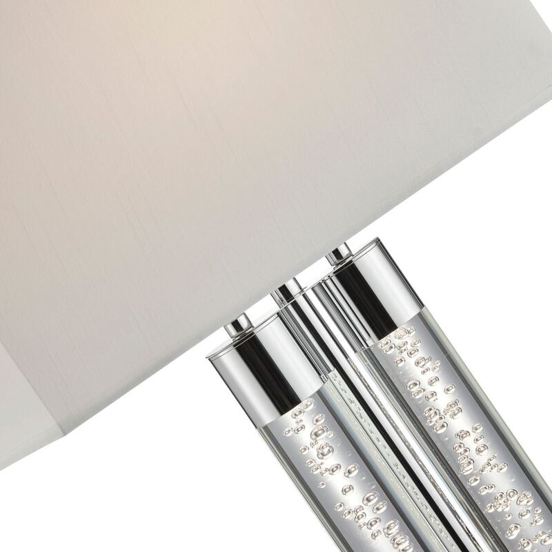 Night tubes Table Lamp Chrome Metal and Acrylic LED Light