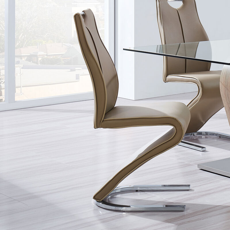 Modern Upholstered Dining Chairs Set of 2 image number 4