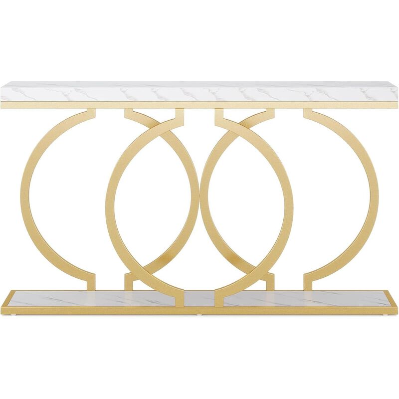 Tribesigns Modern Wood Console Table with Metal Frame image number 0