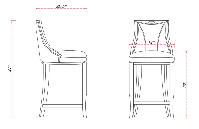 Emperor White Bar Stools (Set of 3)