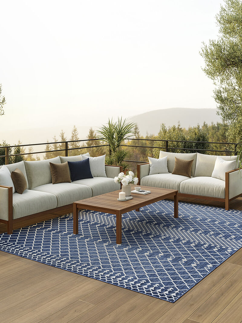 Positano POS02 Navy/Blue 7' x 10' Rug