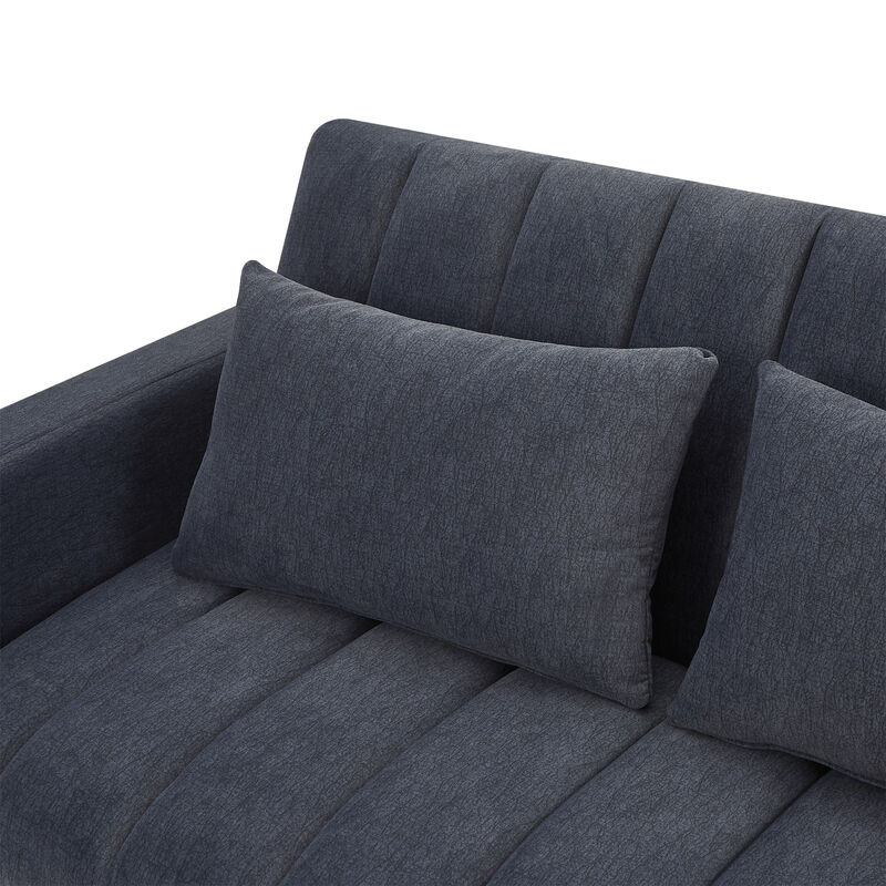 Merax Convertible Sofa Bed Loveseat with 3 USB Ports