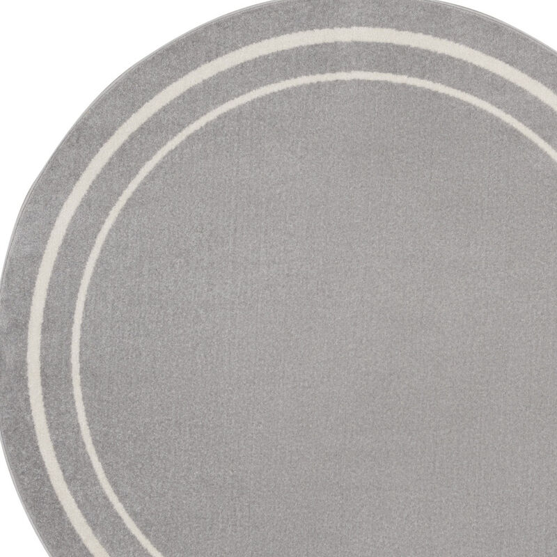 HomeRoots Round Indoor Outdoor Area Rug image number 2