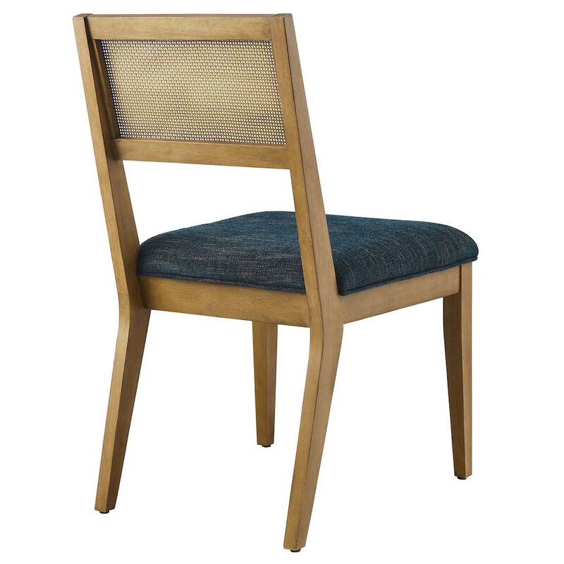 Nimba Faux Rattan Fabric Dining Chairs Set of 2 image number 4